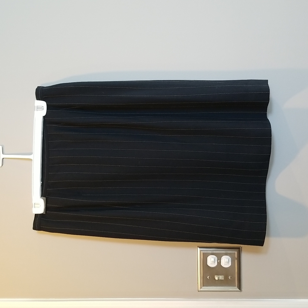 Black Fully lined wool skirt, size 14